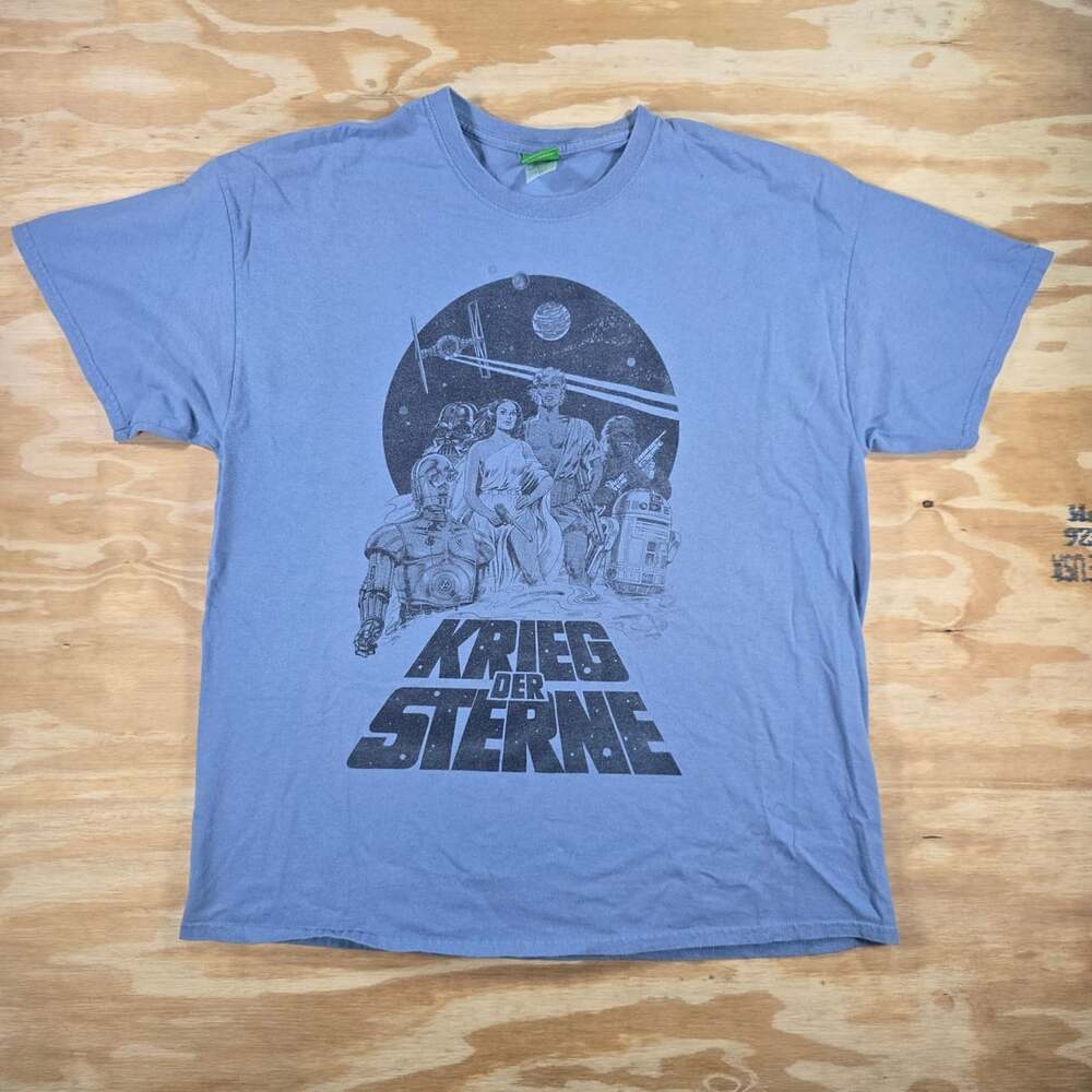 Star Wars German Graphic T-Shirt Blue Large